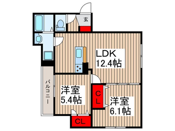 グラナーデ南花畑の物件間取画像